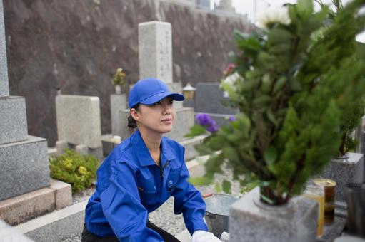 お墓の清掃